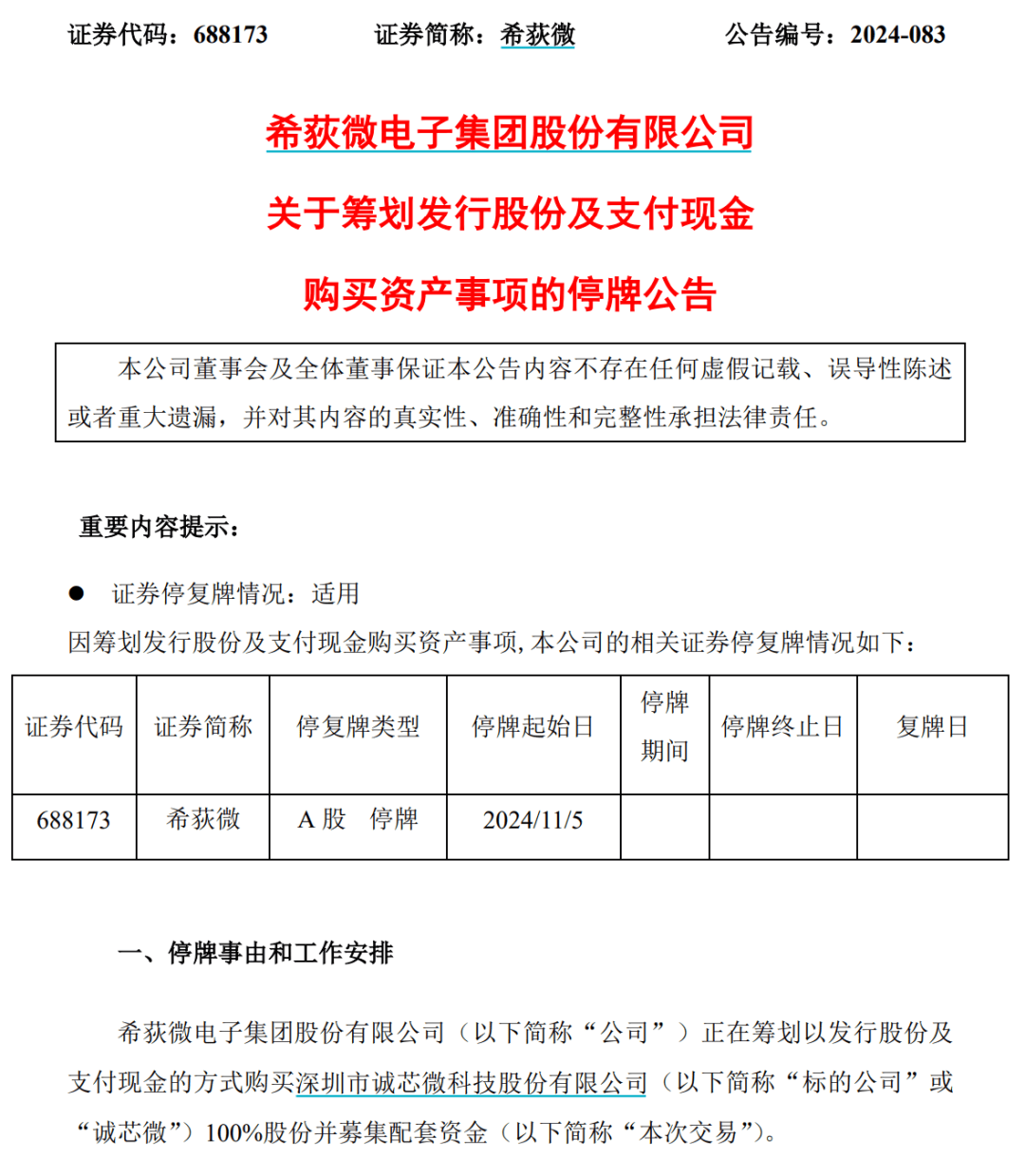 明起停牌！又有重磅宣布，适用重大重组！